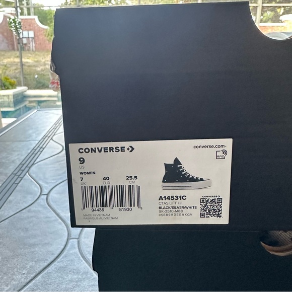 Converse Chuck Taylor All Star Lift Hi Bows And Studs - Picture 12 of 12